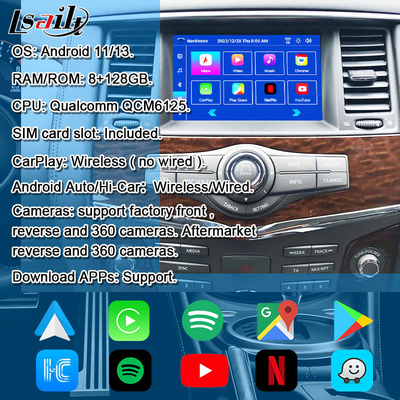 Lsailt 8G Smart Infotainment Module untuk Nissan Armada Patrol Support Headrest Screen, Wireless CarPlay, NetFlix