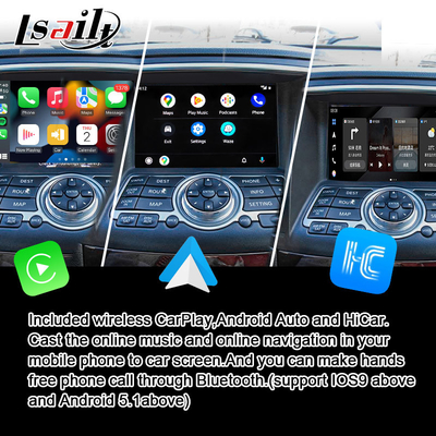 Nissan Multimedia Interface untuk 370GT, Skyline, Infiniti G37, Q40, Q60 Dukungan YouTube, CarPlay, Headrest Screen