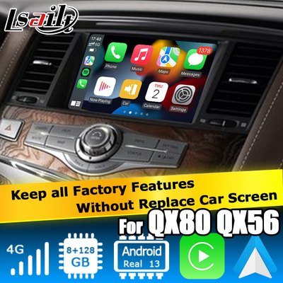 Infiniti QX80 / QX56 Android Auto Carplay Antarmuka berbasis Qualcomm 8+128