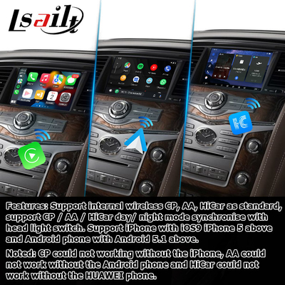 Infiniti QX80 / QX56 Android Auto Carplay Antarmuka berbasis Qualcomm 8+128