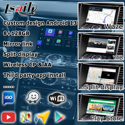 Android 13 Navigasi Interface Video Mobil Dukungan Waze / Youtube Untuk Infiniti QX70 / FX50 FX35 FX37