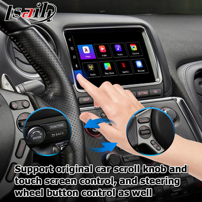 Android 13 8+128 Navigasi nirkabel carplay antarmuka video otomatis android untuk Nissan GT-R GTR R35