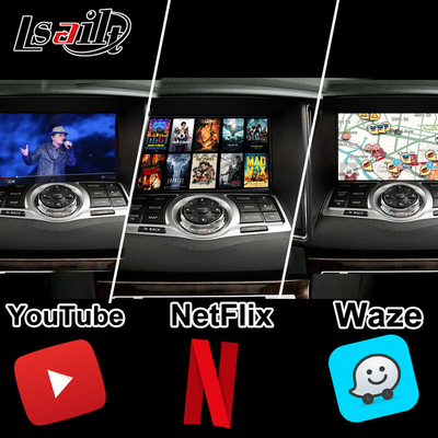 Lsailt 8G CarPlay& Android Video Interface untuk Nissan Maxima 09-15 Infiniti G37 dengan Google, YouTube, NetFlix