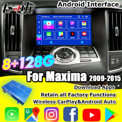 Lsailt 8G CarPlay& Android Video Interface untuk Nissan Maxima 09-15 Infiniti G37 dengan Google, YouTube, NetFlix