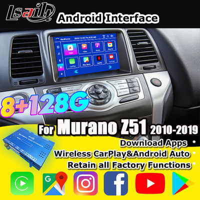 Lsailt 8G CarPlay/Android Multimedia Interface untuk Nissan Murano, Quest, Patrol Infiniti QX dengan NetFlix, Google Map