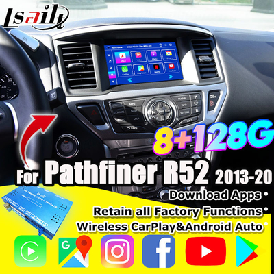Nissan Multimedia Interface 8G Android 13 Infotainment Interface untuk Pathfinder R52 2013-2020 Armada Patrol dengan CarPlay