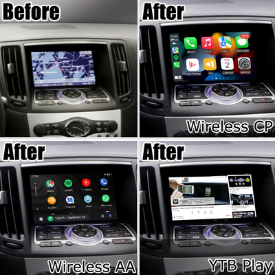 Infiniti G seri Skyline G37 G25 G35 Q40 V36 Android 13 antarmuka video dengan carplay android auto
