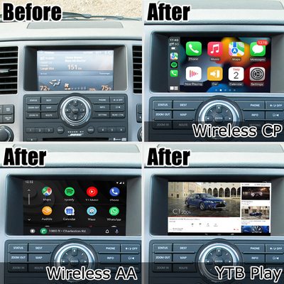 Nissan Armada TA60 gaya pabrik antarmuka video multimedia Android, mendukung nirkabel Carplay Android Auto