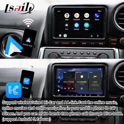 Wireless CarPlay Interface/Android Infotainment Module untuk GT-R GTR R35 2008-2010 JDM Model Termasuk NetFlix, YouTbe