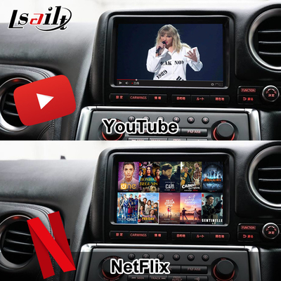 Wireless CarPlay Interface/Android Infotainment Module untuk GT-R GTR R35 2008-2010 JDM Model Termasuk NetFlix, YouTbe