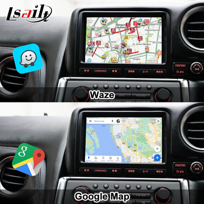 Lsailt Android Multimedia Interface untuk GT-R GTR R35 2011-2016 Wireless Carplay Interface Termasuk YouTube, GPS,8+128 GB