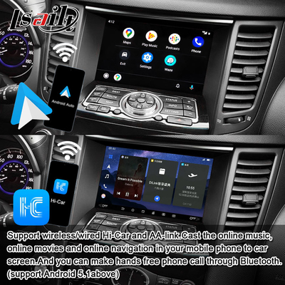 Lsailt 8G Android Multimedia Interface untuk Infiniti QX70 FX35 FX37 2008-2017 Terintegrasi Wireless CarPlay, Android Auto