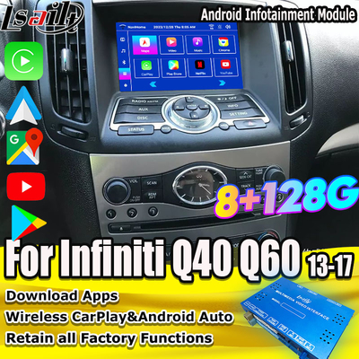 Lsailt 8G Android Multimedia Interface untuk Infiniti Q40 Q60 G37 G35 Modul Infotainment Terintegrasi Wireless CarPlay