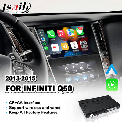 Wireless Android Auto Carplay Integration Interface untuk 2013-2015 Infiniti Q50
