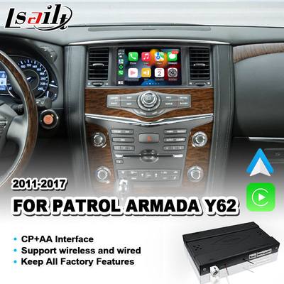 Wireless Carplay Android Auto Interface untuk 2011-2017 Nissan Patrol Y62