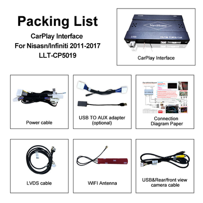 OEM Integrasi Wireless Apple CarPlay Antarmuka untuk Navara D40 Nissan Pathfinder R51 2010-2016 Android Auto,Plug and Play, Mirror Link