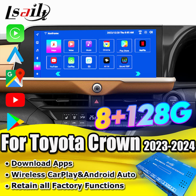 Android 13 Multimedia Interface untuk Toyota Crown 2023-2024 Royal Majesta Athlete Infotainment Module OEM Retrofit