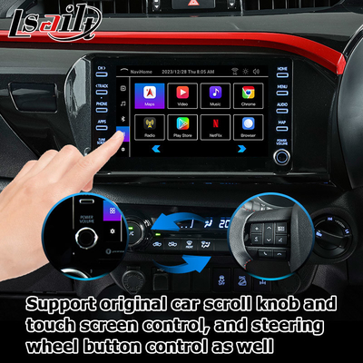 Toyota Hilux Android 13 antarmuka video multimedia nirkabel carplay android auto touch 3