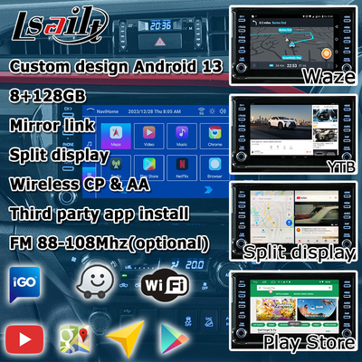 Toyota Hilux Android 13 antarmuka video multimedia nirkabel carplay android auto touch 3