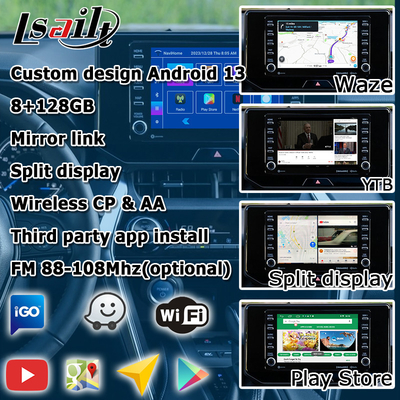 Toyota Harrier Venza Android 13 antarmuka video multimedia 2019-sekarang nirkabel carplay android auto