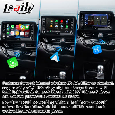 Toyota C-HR CHR Android 13 antarmuka multimedia dengan android auto carplay