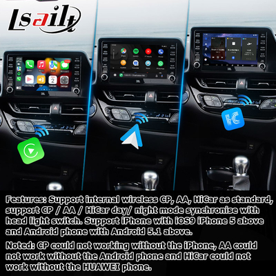 Toyota C-HR CHR Android 13 antarmuka multimedia dengan wireless android auto carplay