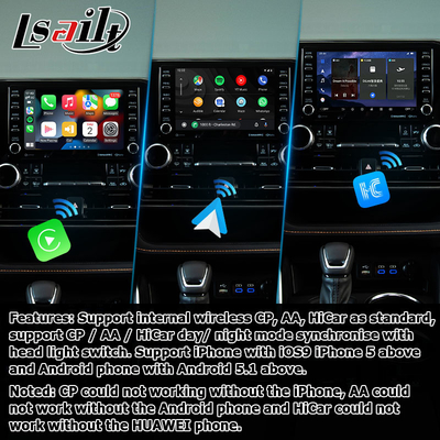Car Video Interface nirkabel carplay android auto Android 13 TOYOTA Highlander