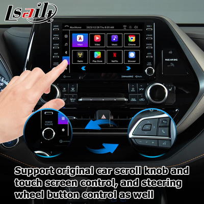 Car Video Interface nirkabel carplay android auto Android 13 TOYOTA Highlander