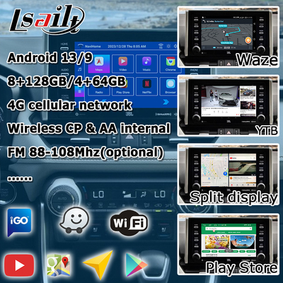 8+128GB Android 13 Carplay Android Interface Untuk Toyoat RAV4 2019 Untuk Hadirkan Touch N Go 3