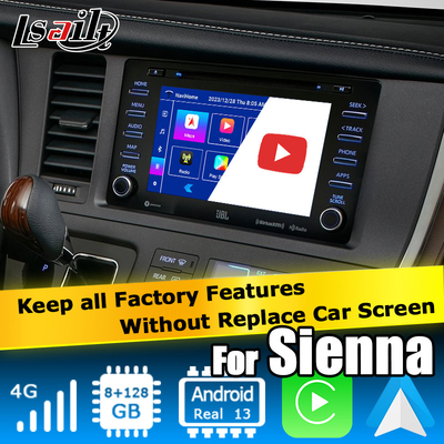 Android 13 Carplay antarmuka video android kotak otomatis Untuk Toyota Sienna