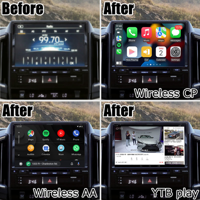 Antarmuka video Android 13 untuk Toyota Land Cruiser LC200 GXR dengan tampilan belakang WiFi carplay android auto