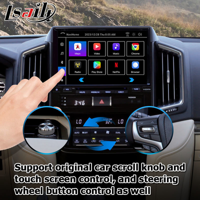 Antarmuka video Android 13 untuk Toyota Land Cruiser LC200 GXR dengan tampilan belakang WiFi carplay android auto