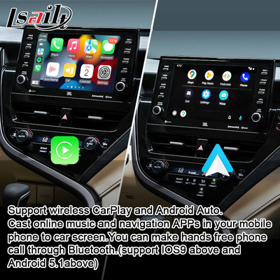 Lsailt Android 13 Video Interface untuk Toyota Camry 2018-2021 RAV-4, Sienna OEM Screen Upgrade dengan Android Multimedia System Termasuk YouTube, NetFlix