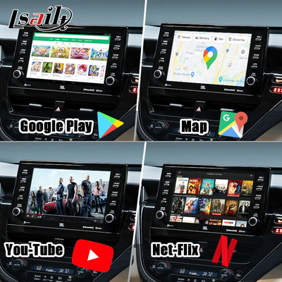 Lsailt Android 13 Video Interface untuk Toyota Camry 2018-2021 RAV-4, Sienna OEM Screen Upgrade dengan Android Multimedia System Termasuk YouTube, NetFlix