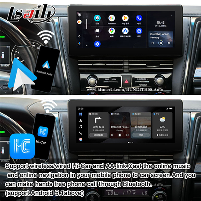Android 13 Lexus Video Interface OEM Upgrade Screen untuk LM350 LM500H NX RX ES Retrofit Kits Termasuk YouTube, NetFlix,Wireless CarPlay