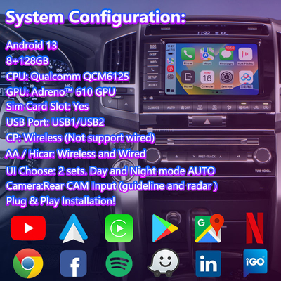 Lsailt Android Multimedia Video Interface untuk Toyota Land Cruiser LC200 V8 LC 200 2012-2015
