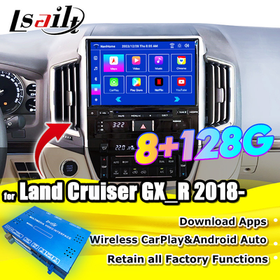 Antarmuka Multimedia Android untuk Land Cruiser GX_R 2018-2021 LC200 Peningkatan Retrofit Apple CarPlay & Android Auto Nirkabel
