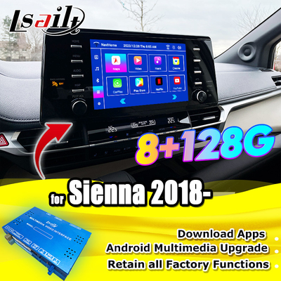 Integrasi OEM dan Retrofit Antarmuka Android untuk Toyota Sienna 2018-2021 Camry, RAV-4 Dukungan multimedia dalam mobil YouTube, NetFlix, Kamera 360 derajat