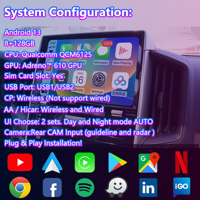Antarmuka Video Multimedia Android Lsailt untuk Toyota Land Cruiser LC200 GX-R LC 200 GXR 2018-2022