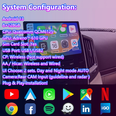 Lsailt Android Multimedia Video Interface untuk Toyota Land Cruiser LC200 GXR GX-R FST LC 200 2018-2022