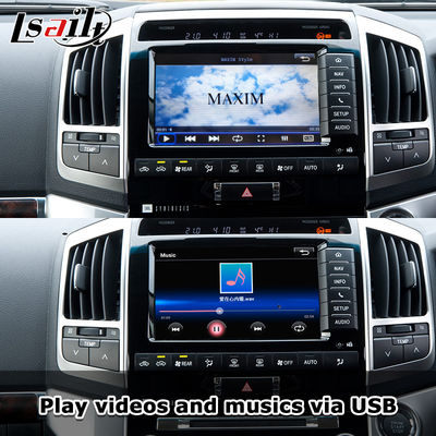 Antarmuka Apple CarPlay Plug and Play untuk Land Cruiser 200 2013-2021 Multi-Bahasa, Kamera 360, Dukungan Kamera Mundur