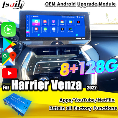 Lsailt OEM Android Upgrade Module untuk Harrier Venza Toyota 2022-12.3 Inch Android Multimedia Antarmuka dengan YouTube, NetFlix