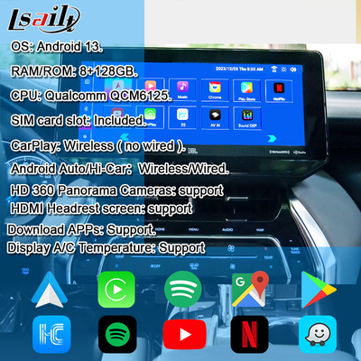 Lsailt OEM Android Upgrade Module untuk Harrier Venza Toyota 2022-12.3 Inch Android Multimedia Antarmuka dengan YouTube, NetFlix