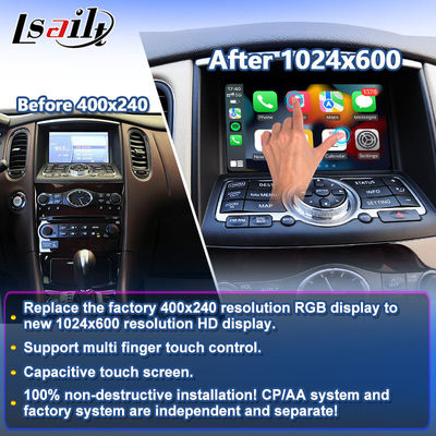 Layar Android Auto Carplay Lsailt untuk Infiniti EX25 EX35 EX37 EX30d EX QX50 tahun 2007-2017