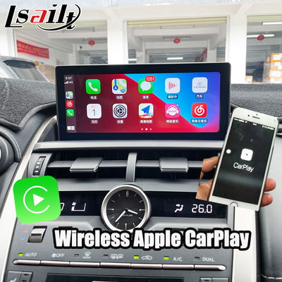 Lexus Android Screen dengan Wireless CarPlay & Android Auto 10.25 Inch Touchscreen untuk Lexus NX200T NX300H 2018-2022 Kartu SIM & 360 Kamera IPS Display