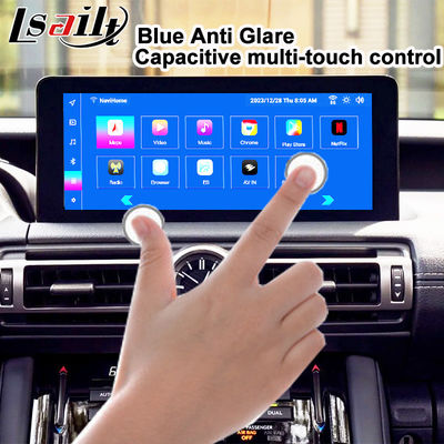 Lexus Android Screen 10,25 Inch Qualcomm 8 Core GPS Navigasi CarPlay Tampilan untuk Lexus IS300 IS250 IS350 2020-2023