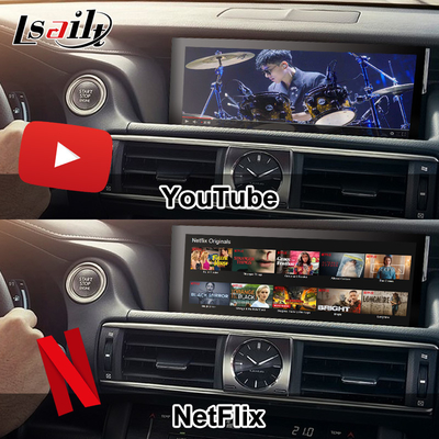 Layar Android Lexus Android 13 Multimedia Display 8 Core Qulcomm untuk LEXUS IS200T IS300H IS350 Mendukung Kontrol Joystick, YouTube, Google Play, CarPlay