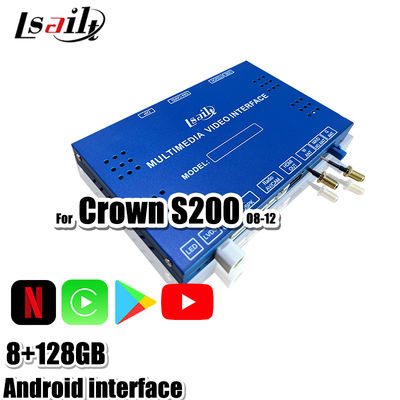 Antarmuka Multimedia Android 13 untuk Toyota Crown S200 URS206 Model 2008-2012 Modul Peningkatan Android Termasuk YouTube, NetFlix, Google Map