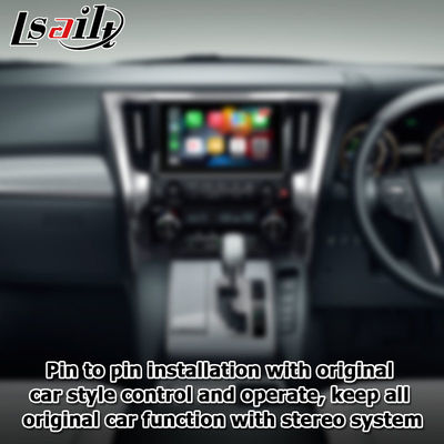 Kotak Carplay android auto gaya OEM murni seri Toyota Alphard Vellfire AH30 model 2015-2022