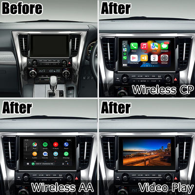 Kotak Carplay android auto gaya OEM murni seri Toyota Alphard Vellfire AH30 model 2015-2022
